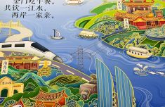 参观“奋进新时代”主题成就展的台湾青年：台湾一定会回到祖国怀抱