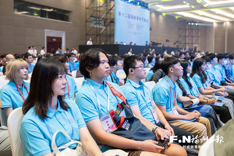 台湾青年在峰会现场。记者 林双伟 摄