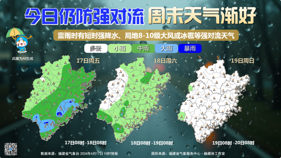 福建阵雨频繁&ldquo;打卡&rdquo; 再享两日清凉