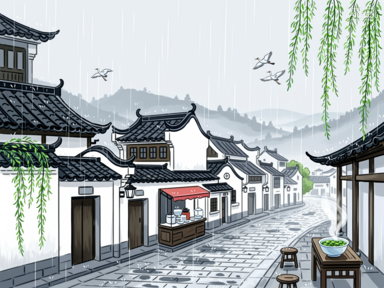 谷雨雨水来光顾 饮茶赏花食春味