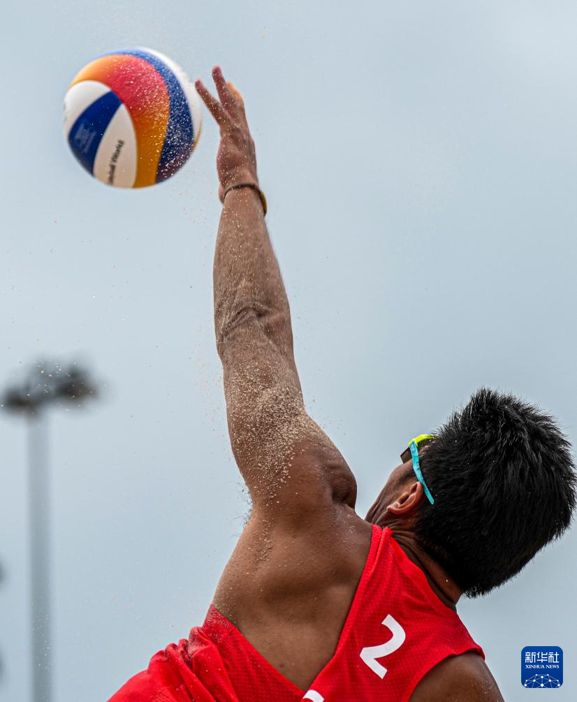 亚沙会｜沙滩排球男子小组赛：中国组合胜叙利亚组合