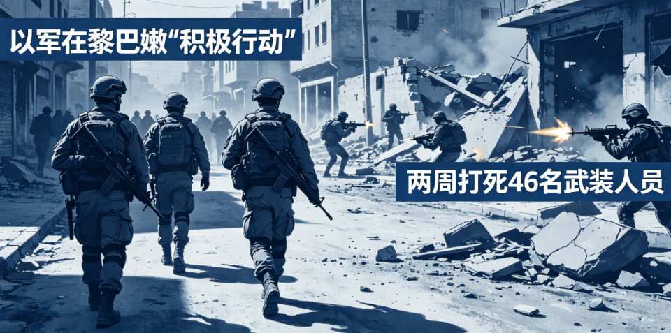 以军在黎巴嫩“积极行动” 两周打死46名武装人员