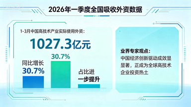 一季度外资“成绩单”出炉 高技术产业引力强
