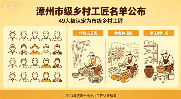 漳州新一批市级乡村工匠名单出炉