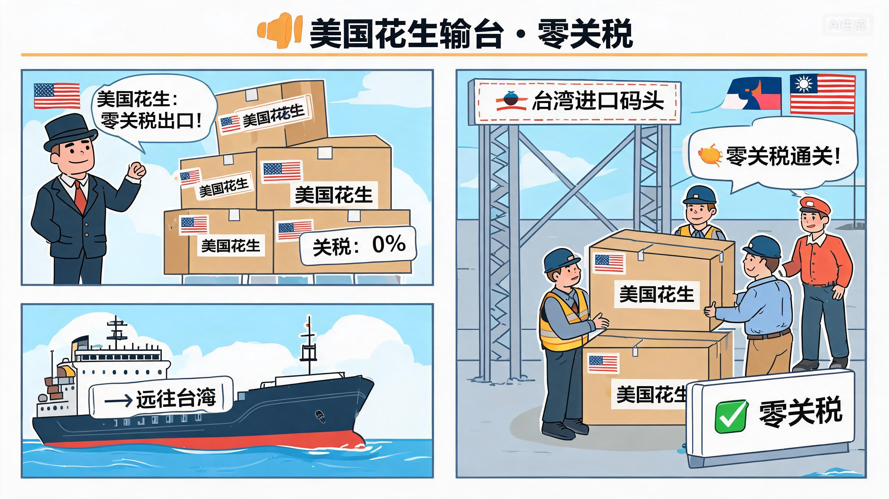 美國花生將零關稅輸臺 賴當局舔美連綠營民代也看呆