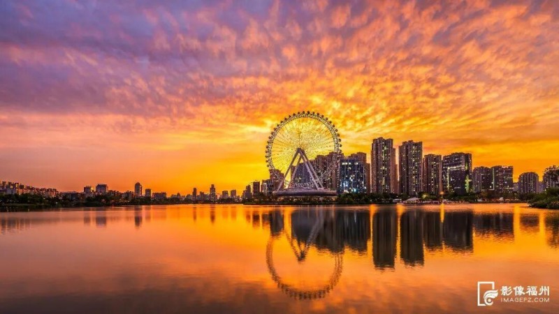 ▲晋安湖晚霞