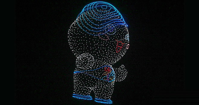 太震撼了！3333架無人機集群繪就榕城夜空盛宴