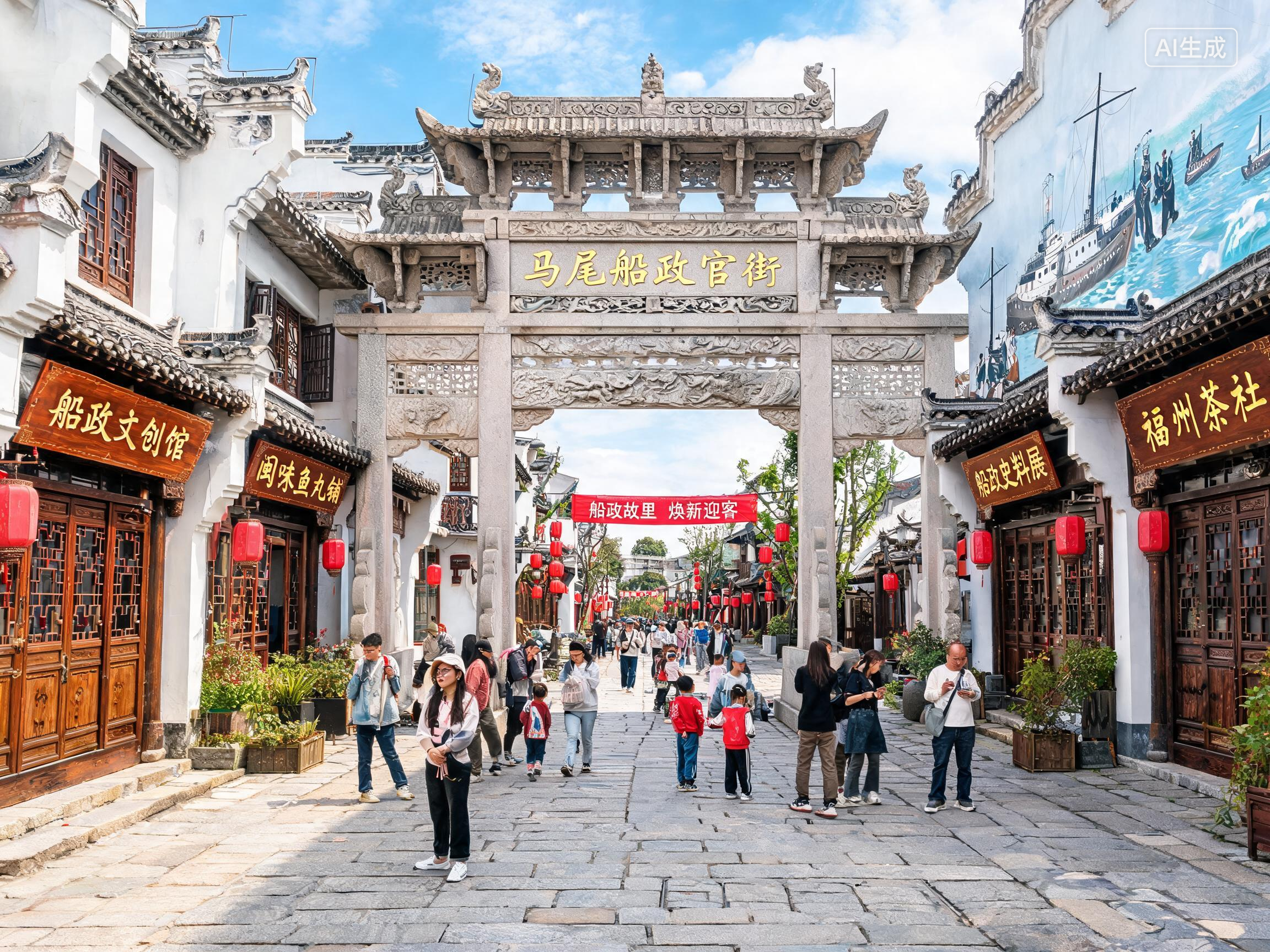 马尾船政官街焕新升级 5月1日正式开街迎客