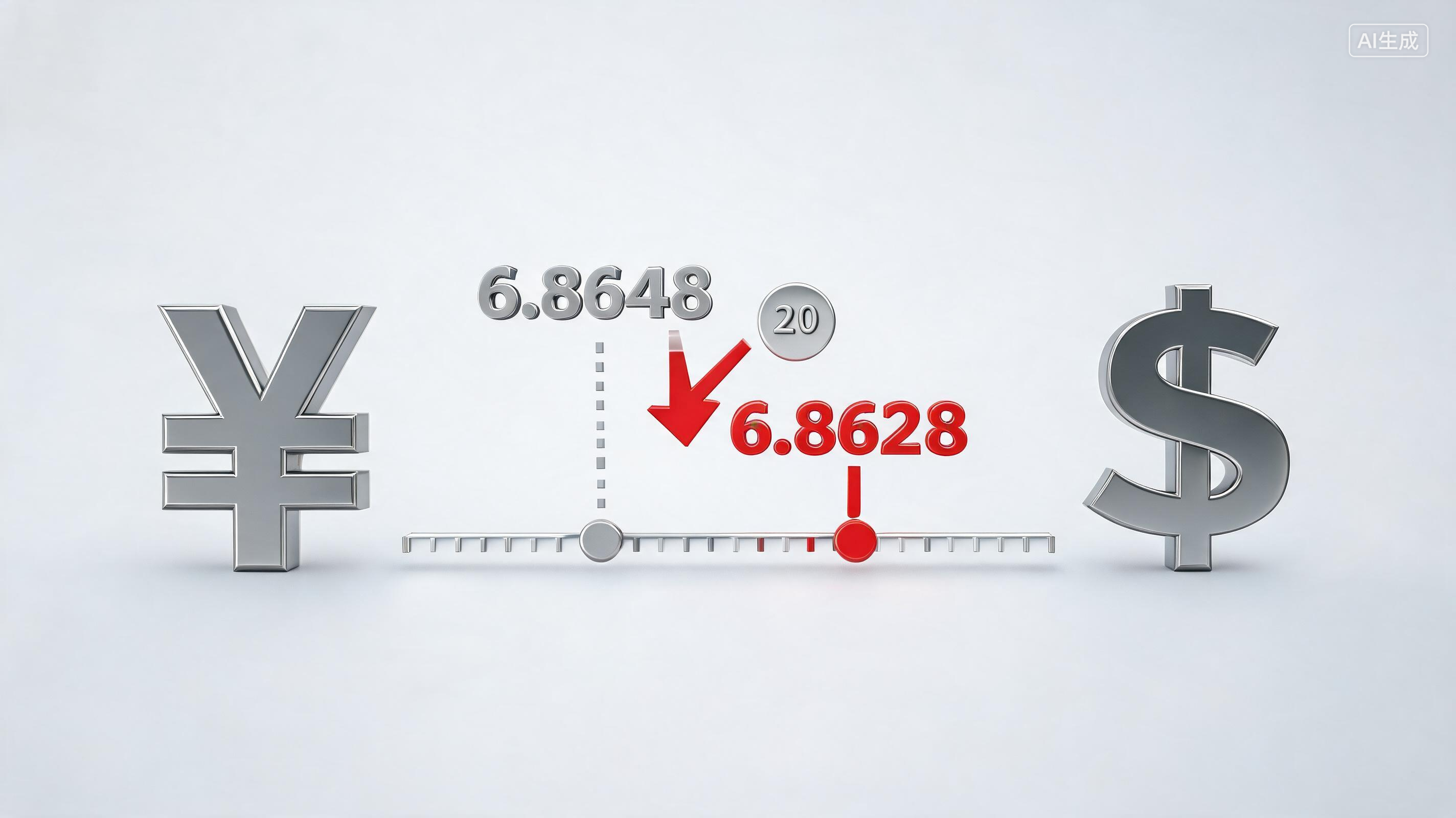 人民币对美元汇率中间价报6.8628 调贬20个基点