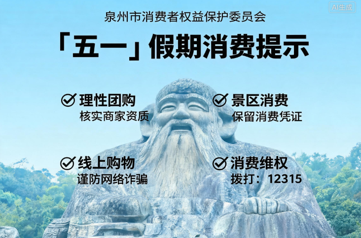 泉州市消委会发布“五一”假期消费提示：安全出游 理性消费