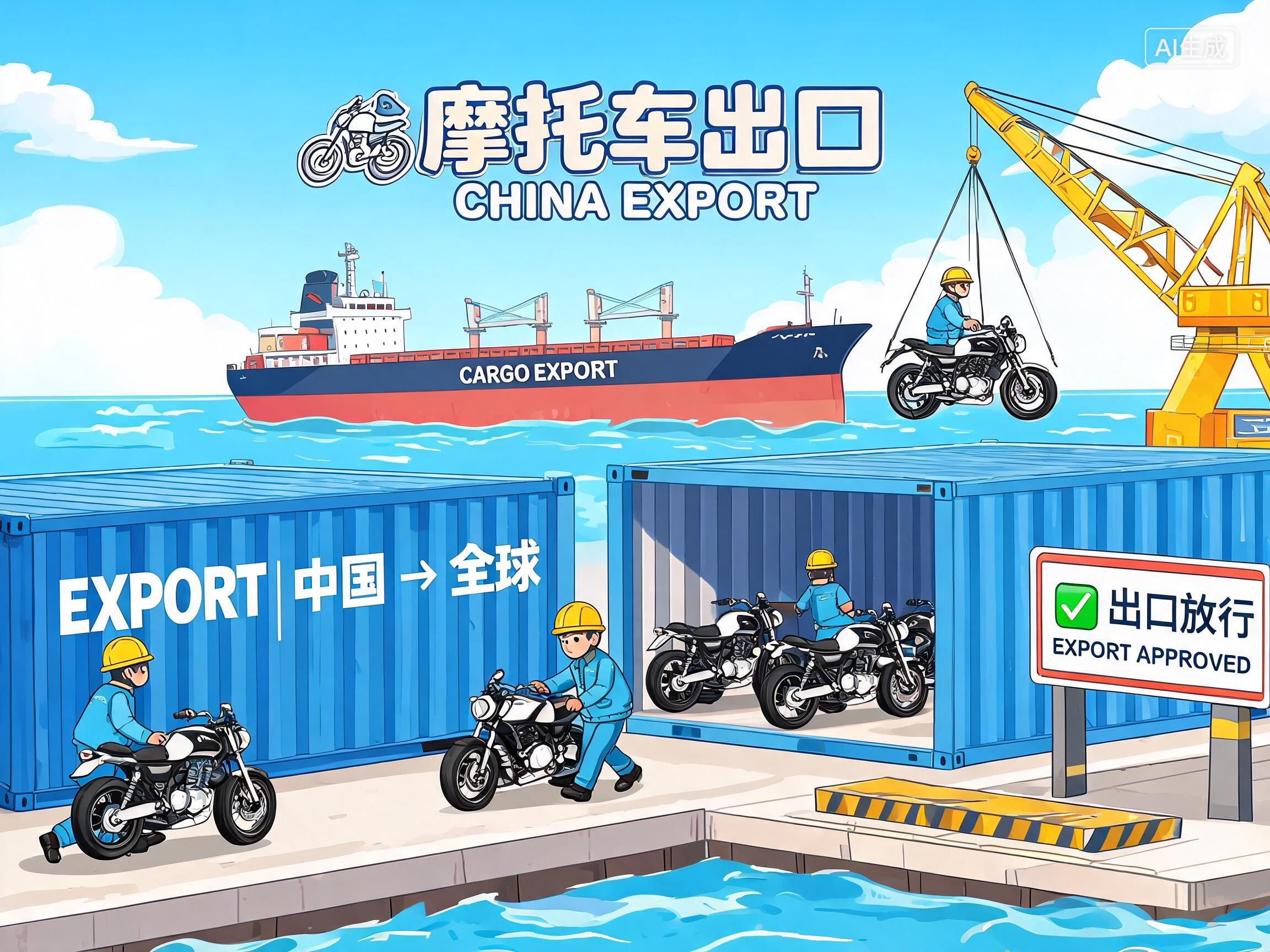 一季度福建省摩托车出口同比增长超两成