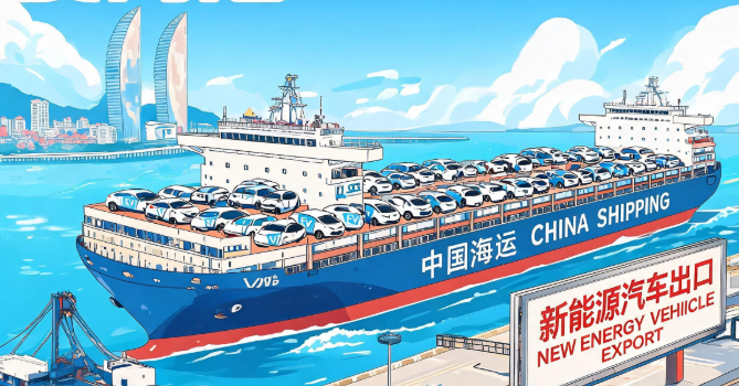 厦门港迎来单航次最大批量新能源汽车海运出口