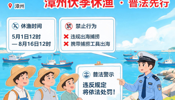 伏季休渔已启动 漳州海警普法不放松