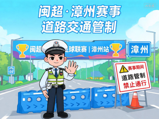 “闽超”漳州赛事期间 市区部分道路进行交通管制