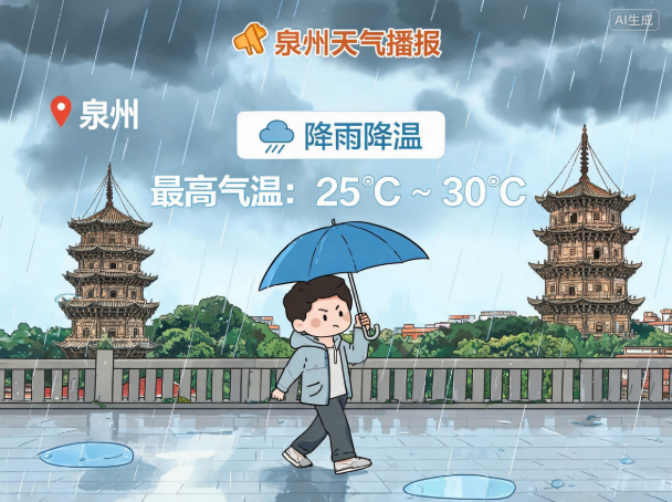 今明两天 泉州市降雨降温 局地强对流天气