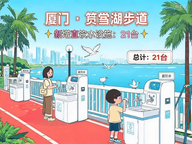 厦门：筼筜湖步道沿线新增21台直饮水设施