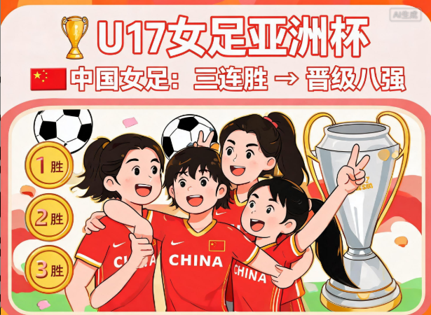 U17女足亚洲杯：中国队三连胜晋级八强