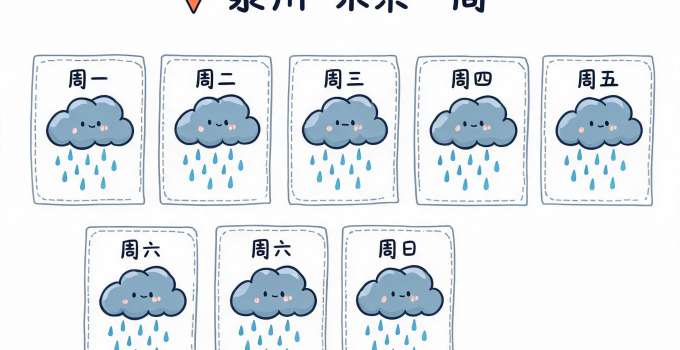 泉州未来一周多降水 小心强对流天气