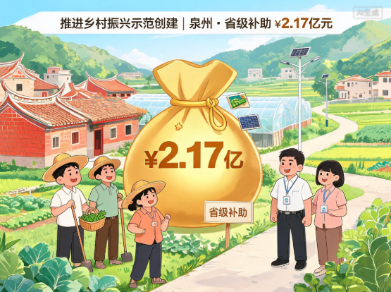 推进乡村振兴示范创建 泉州市获省级补助资金逾2.17亿元