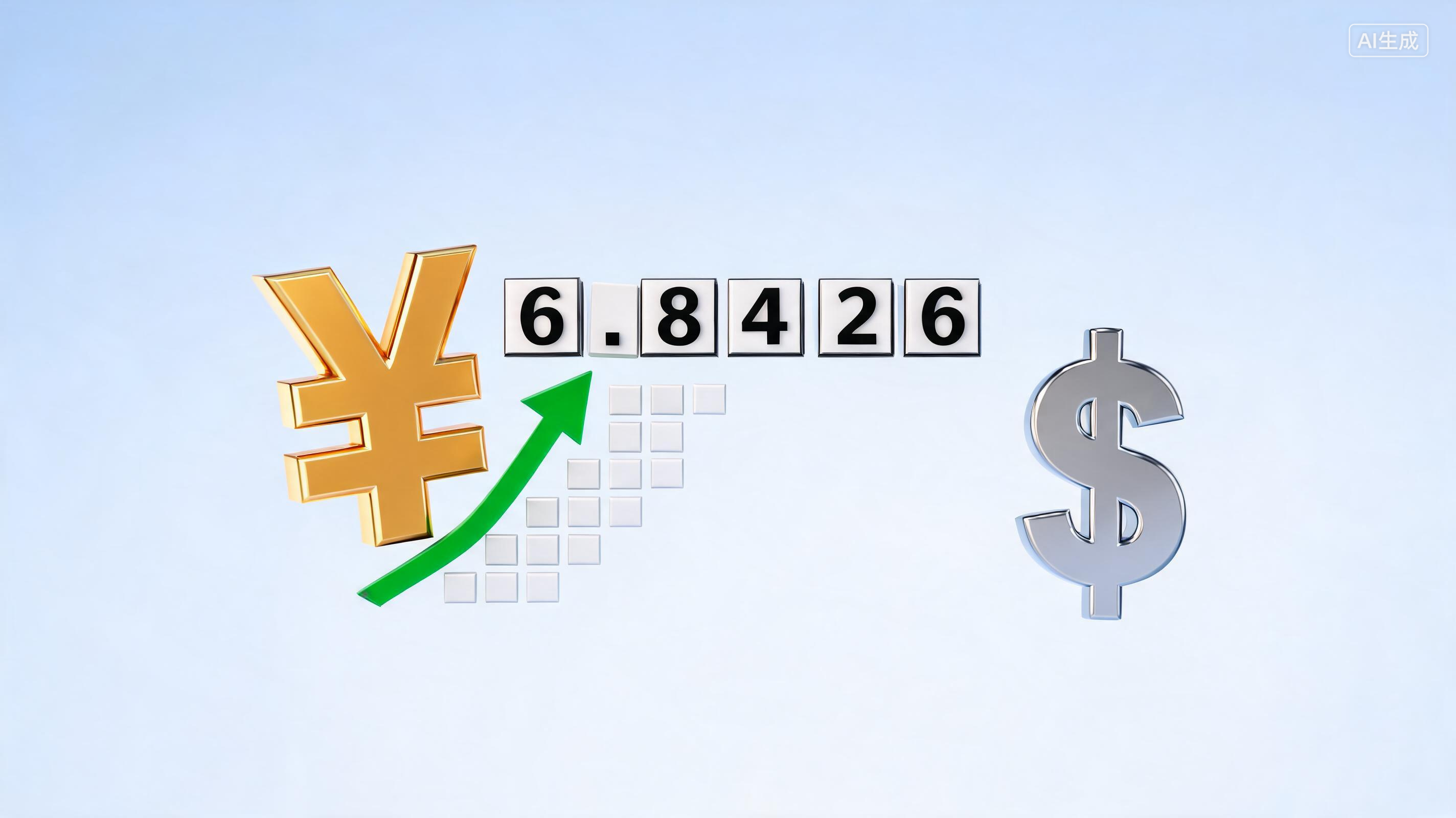 人民币对美元汇率中间价报6.8426 调升41个基点