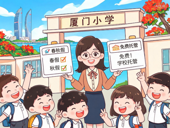 厦门中小学春秋假来了 假期学校提供免费托管