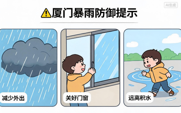 雨雨雨！厦门发布暴雨防御提示