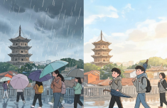泉州市阵雨 明日雨水渐歇 气温略有下降 沿海风力增强