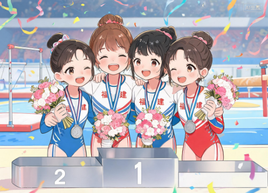 体操全锦赛女团摘银 福建队创造历史最好成绩