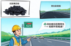 G25长深高速泉三段：废旧沥青铺就低碳高速