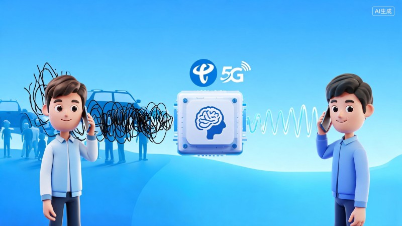 消灭99%背景噪音！中国电信实现5G增强通话AI降噪现网演示