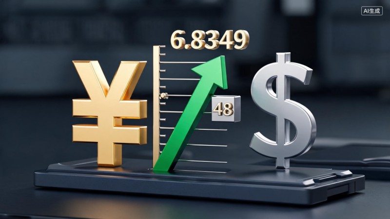 人民币对美元汇率中间价报6.8349 调升48个基点
