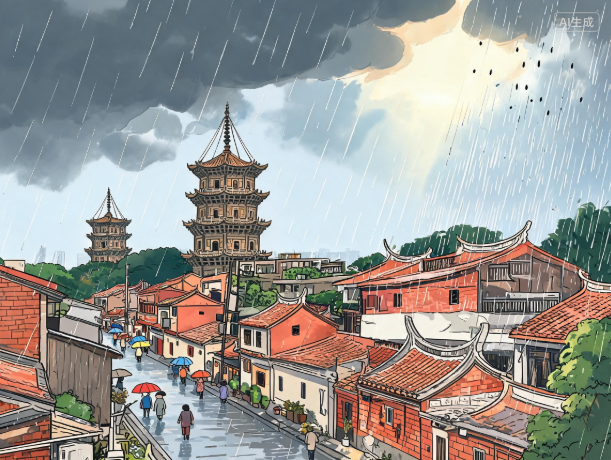泉州市中雨 局部大雨 明起转为阵雨天气