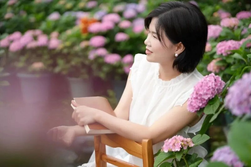 福安市溪潭镇濑尾村青雅玫瑰园千株绣球花盛开，以“雪堆云涌”之姿成顶流美景！文旅福安供图