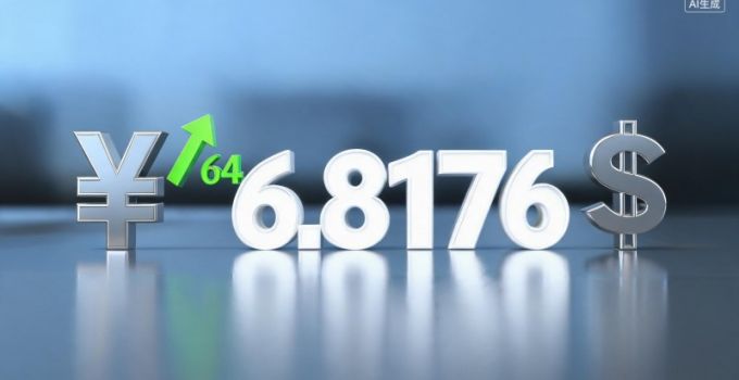人民币对美元汇率中间价报6.8176 调升64个基点