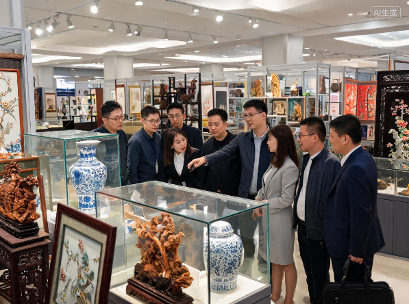 福州侨商侨青代表参观中国工艺美术博览会