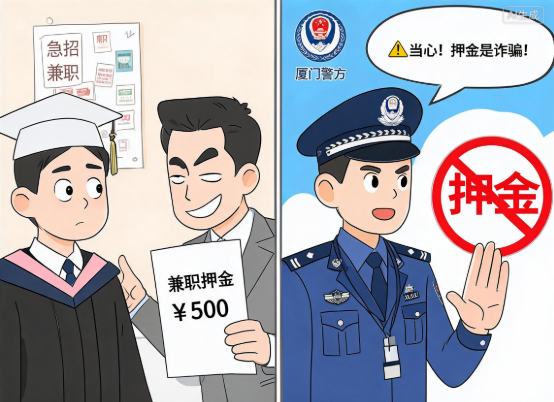 毕业季找兼职碰到“押金”要当心 厦门警方发出预警