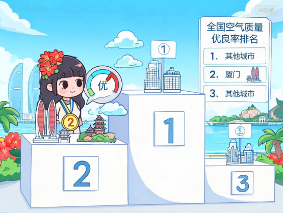 厦门空气优良率去年居全国第二