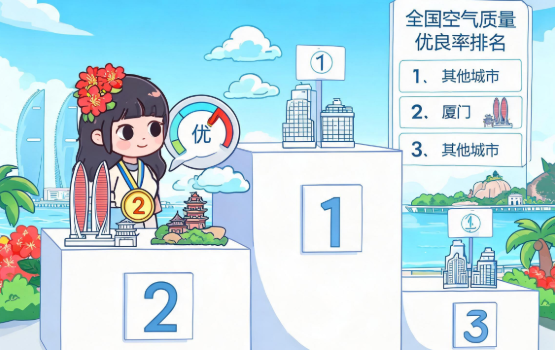 厦门空气优良率去年居全国第二