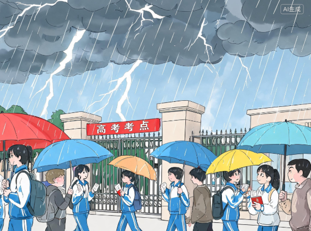 高考期间,全省多阵雨或雷阵雨