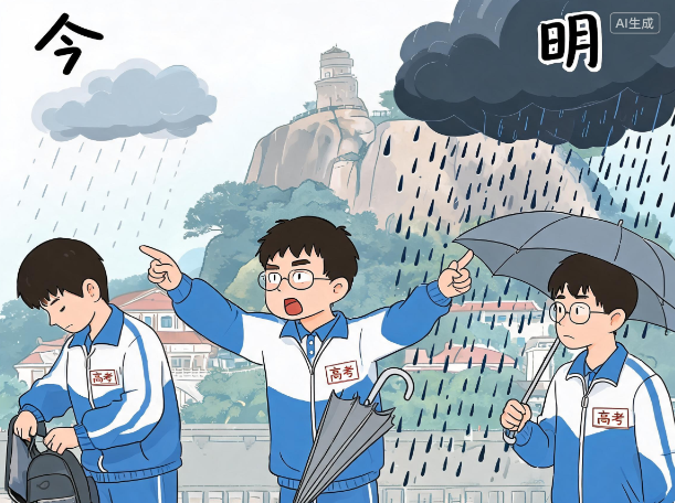 今明鹭岛雨势增强 考生记得带伞