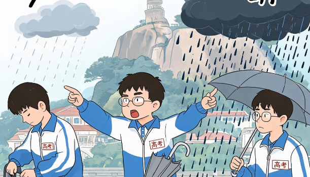 今明鹭岛雨势增强 考生记得带伞