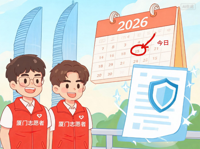 厦门志愿者2026年度意外伤害保险今起生效