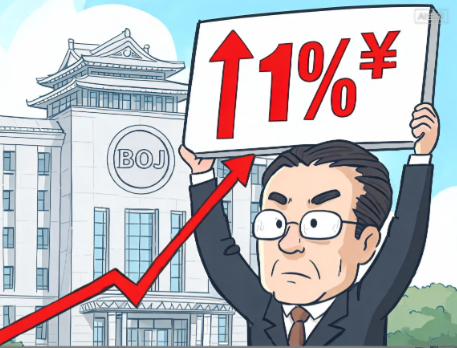 日本央行将政策利率上调至1%