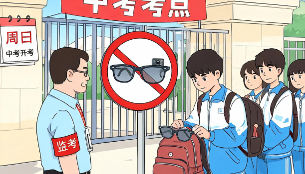 中考本周日开考 严禁携带智能眼镜等进入考点