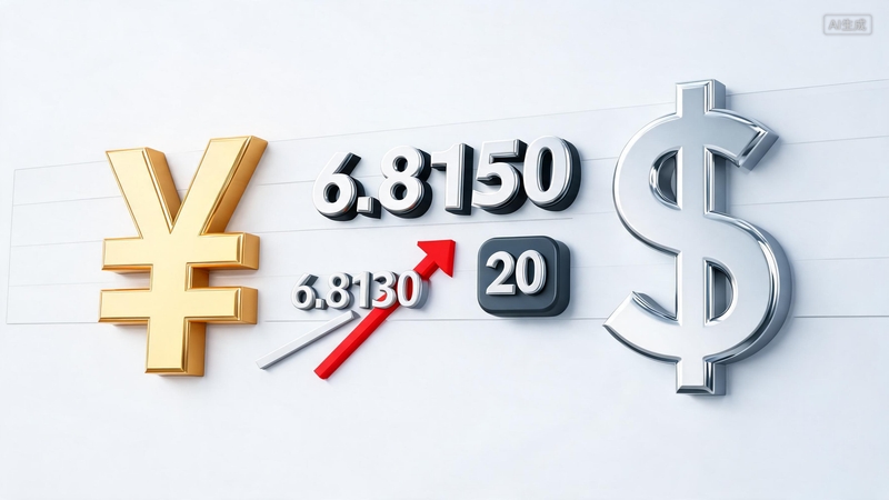 人民币对美元汇率中间价报6.8150 调贬20个基点