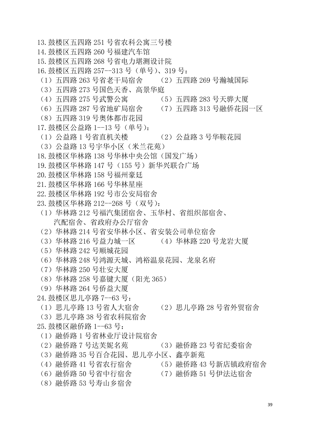 2026年福州鼓楼区小学划片范围公布
