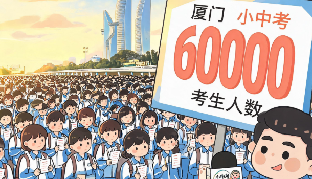 下午“小中考” 厦门考生人数首破6万