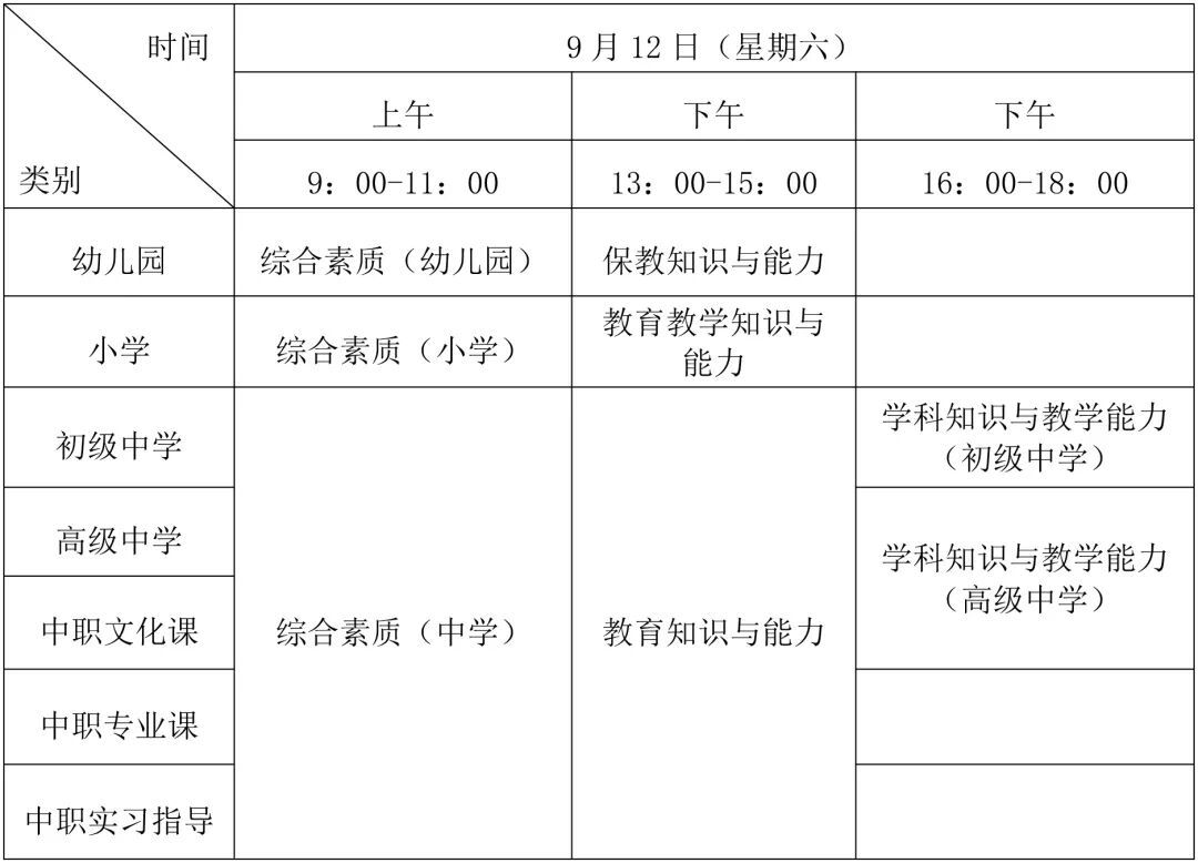 福建省2026年下半年中小学教师资格考试（笔试）公告