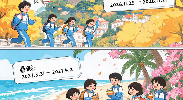 厦门首个中小学春秋假定了