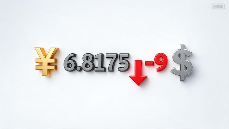 人民币对美元汇率中间价报6.8175 调贬9个基点